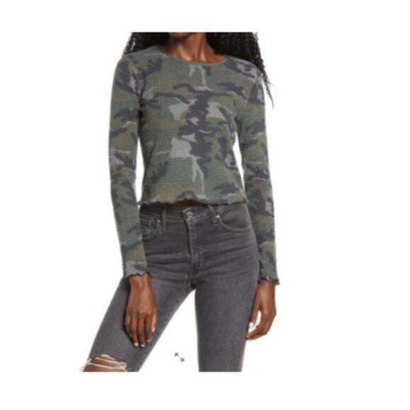 NWT La La Land Camo Waffle Knit Thermal S - Picture 1 of 5